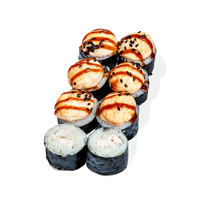 Запеченный ролл с курицей 