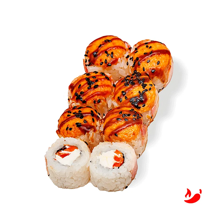 Запеченный ролл с беконом 