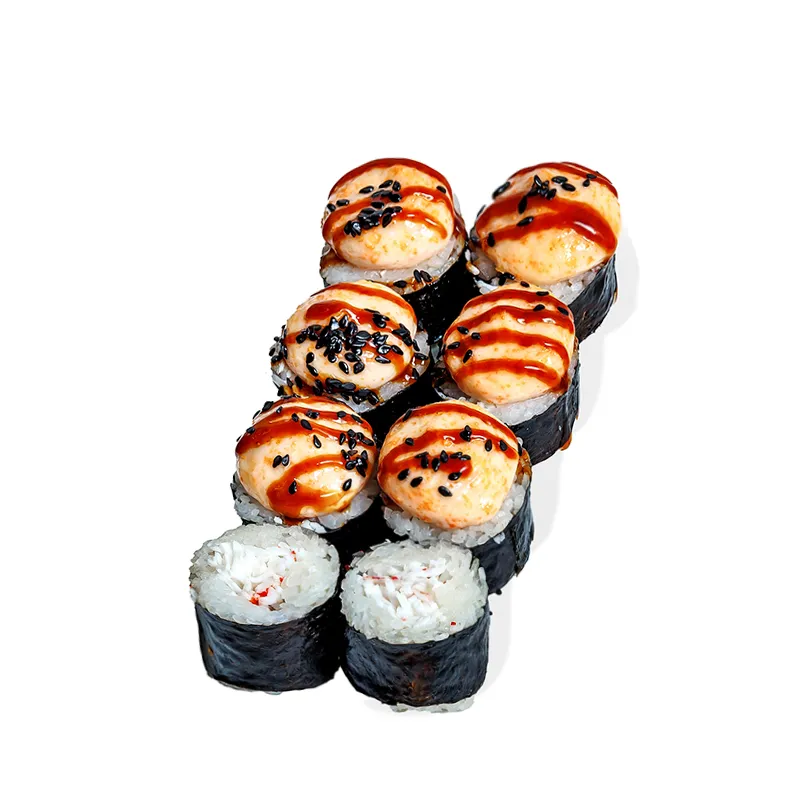 Запеченный ролл с крабом